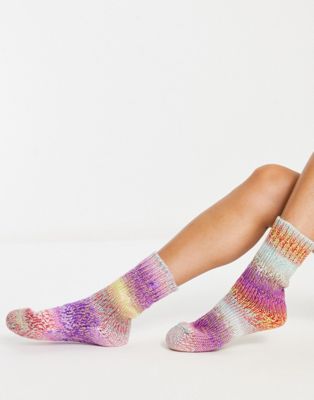 ASOS DESIGN mixed knit lounge socks in multi - ASOS Price Checker
