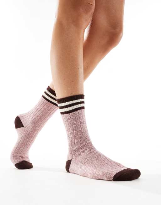 ASOS DESIGN - Chaussettes en maille mélangée à rayures , 4 de 4