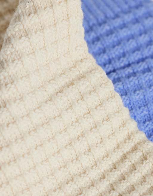 ASOS DESIGN chaussettes gaufrées souples à motif canard dansant en bleu layette et crème, 3 de 3