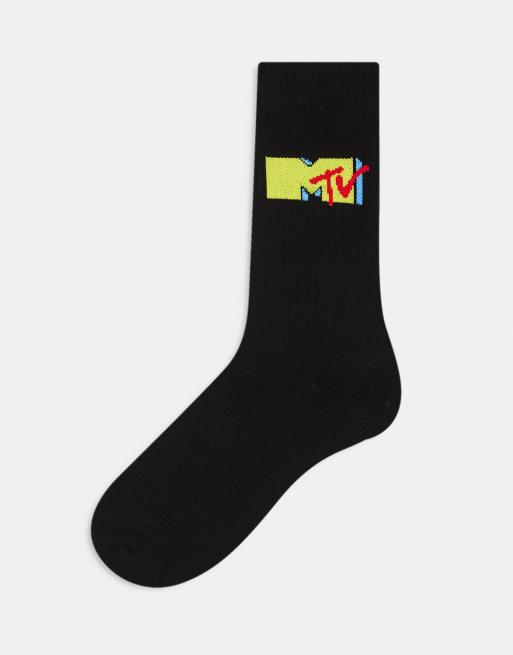 ASOS DESIGN - Chaussettes MTV - Noir