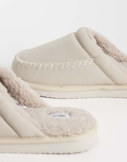 ASOS DESIGN chaussons couleur pierre à semelle épaisse, 4 de 4