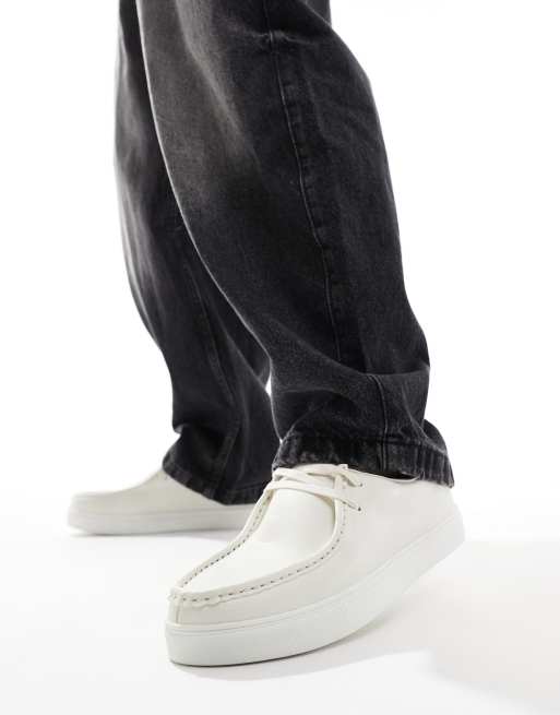 ASOS DESIGN - Chaussures à lacets imitation daim - Gris