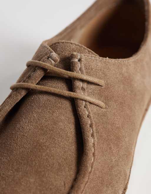 ASOS DESIGN - Chaussures bateau à lacets en cuir avec semelle blanche - Taupe, 3 de 4