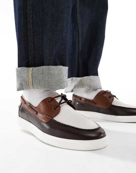 ASOS DESIGN - Chaussures bateau à lacets en daim - Marron/fauve - view 1