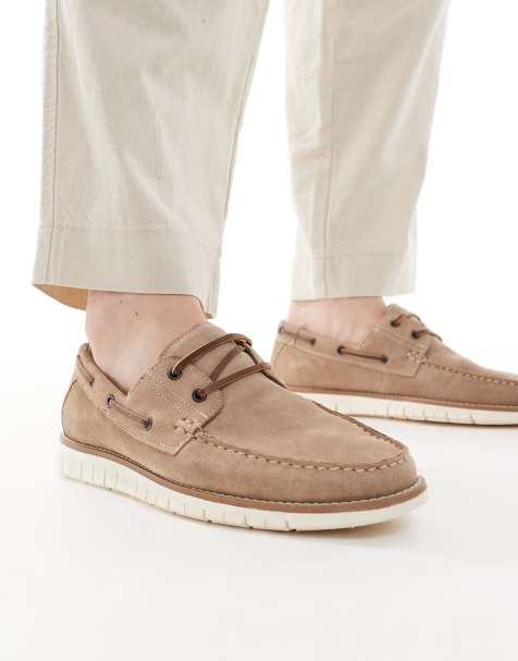 ASOS DESIGN - Chaussures bateau en daim - Taupe - view 1