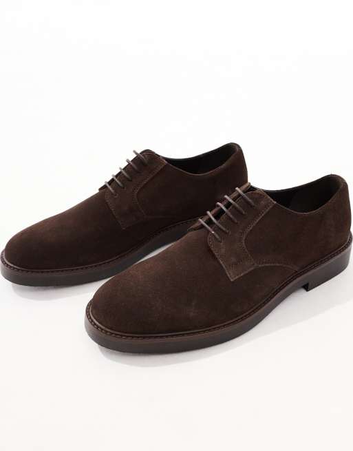 ASOS DESIGN - Chaussures chunky à lacets en daim - Marron, 2 de 4