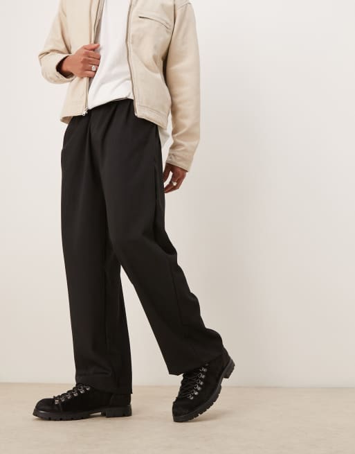 ASOS DESIGN - Chaussures de randonnée à lacets effet poils de vache de qualité supérieure - Noir, 2 de 4
