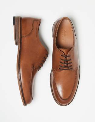 ASOS DESIGN - Chaussures derby à lacets en cuir - Fauve - view 1