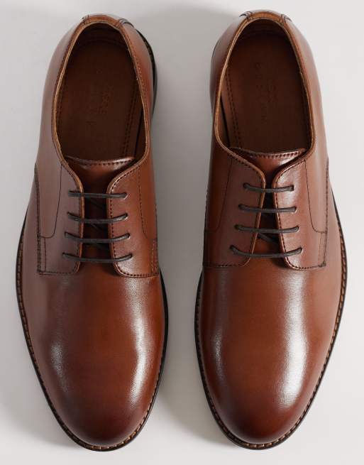 ASOS DESIGN - Chaussures derby en cuir à lacets avec semelle naturelle - Fauve, 2 de 4
