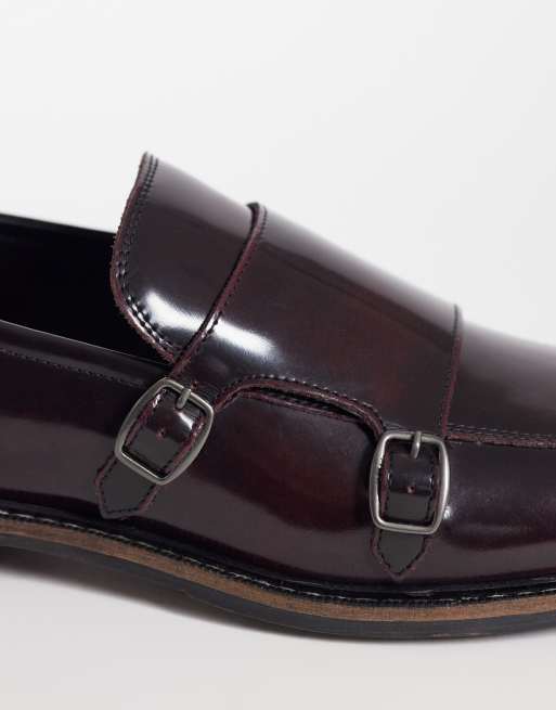 ASOS DESIGN - Chaussures derby en cuir glacé - Bordeaux, 3 de 4