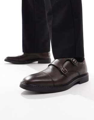 ASOS DESIGN - Chaussures derby en cuir - Marron
