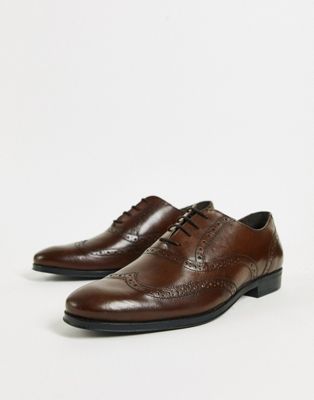 Homme Chaussures Oxford style richelieu en cuir - Marron