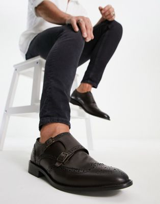 Chaussures, bottes et baskets Chaussures richelieu à boucles en cuir - Marron