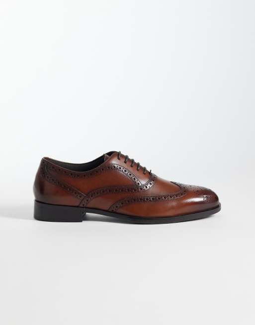 ASOS DESIGN - Chaussures richelieu à lacets en cuir brillant - Fauve, 2 de 4