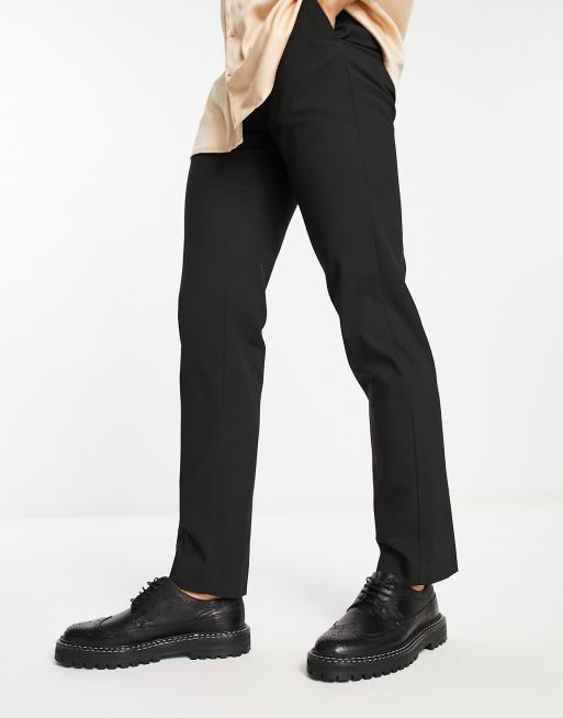ASOS DESIGN - Chaussures richelieu en cuir à semelle chunky - Noir, 3 de 4