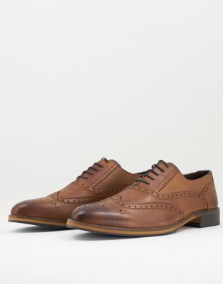 Chaussures, bottes et baskets Chaussures richelieu en cuir avec semelle naturelle et détails colorés - Marron