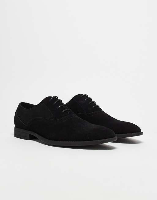 ASOS DESIGN - Chaussures richelieu en imitation daim - Noir, 2 de 5