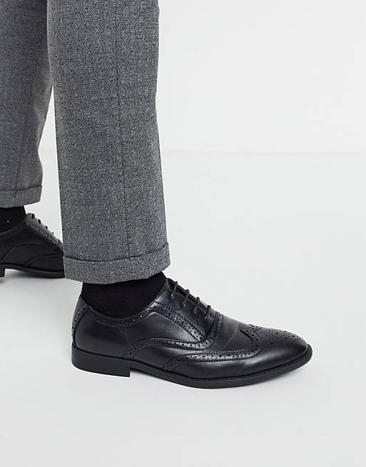 Homme Chaussures Chaussures  à lacets Chaussures basses Chaussures richelieu imitation cuir ASOS pour homme en coloris Noir 