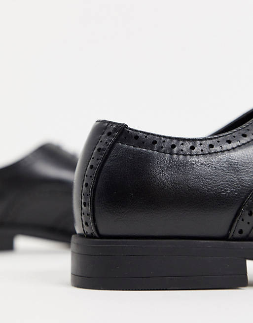 Chaussures richelieu imitation cuir ASOS pour homme en coloris Noir Homme Chaussures Chaussures  à lacets Chaussures basses 