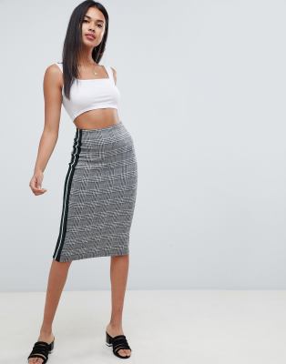 asos grey pencil skirt