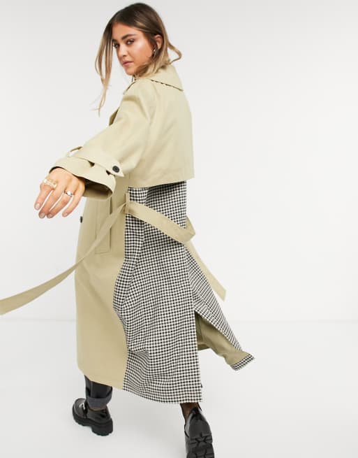 ASOS Oversized Croc Trench Coat in Orange