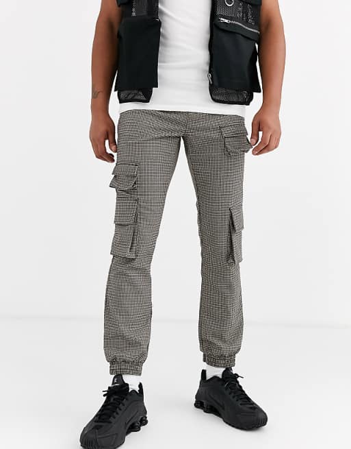 ASOS DESIGN check sweatpants with cargo pockets | ASOS