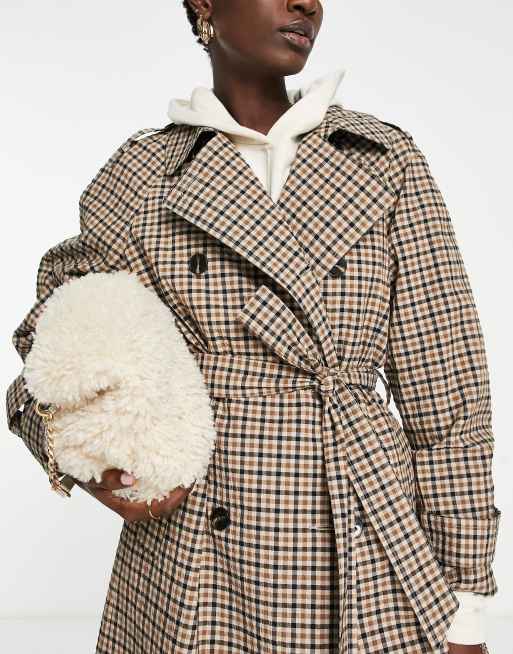 Asos check outlet coat