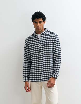Asos Design Checked Overshirt With Patch Pockets In Multi