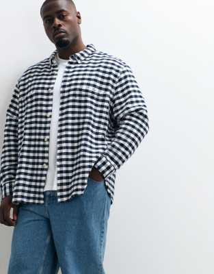 Asos Design Checked Overshirt With Patch Pockets In Multi