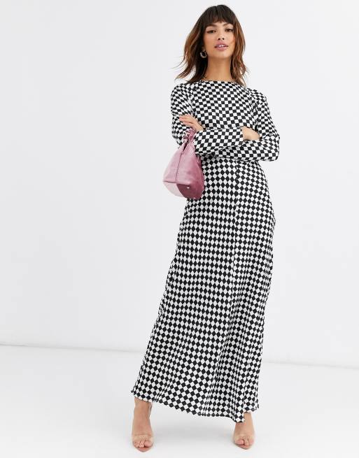 Asos checkered sale dress