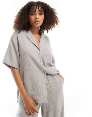 cheesecloth shirt in gray