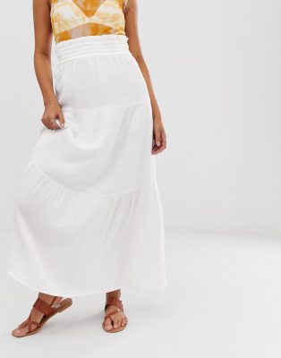 tiered skirt maxi