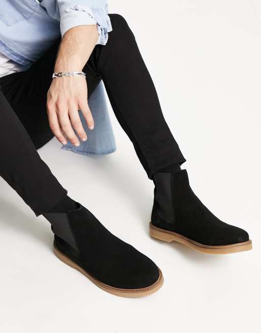 Men's crepe shop sole chelsea boots