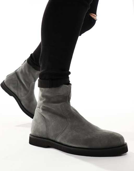 Asos grey cheap chelsea boots