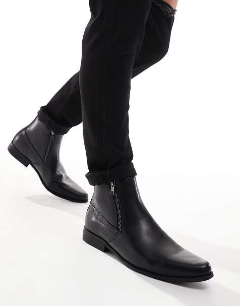 Leather Suede Men s Chelsea Boots Dealer Boots ASOS