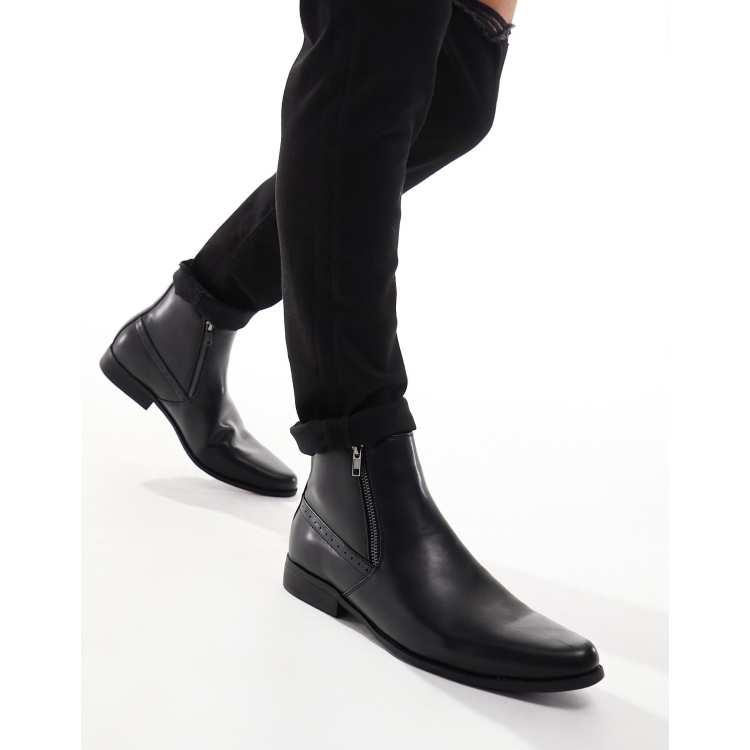 Asos design chelsea boots in black hot sale faux suede