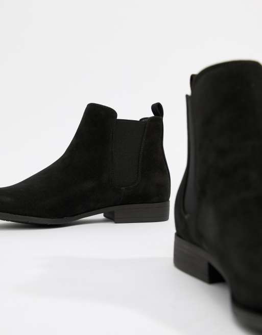 Der er en tendens Junior Skat ASOS DESIGN chelsea boots in black faux suede | ASOS