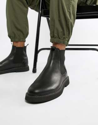 asos leather chelsea boots