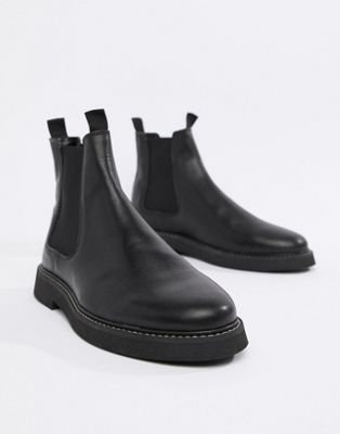 asos black chunky boots