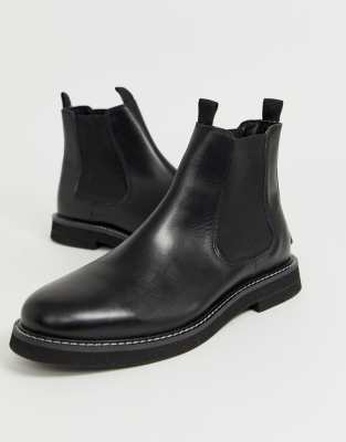 asos black leather chelsea boots