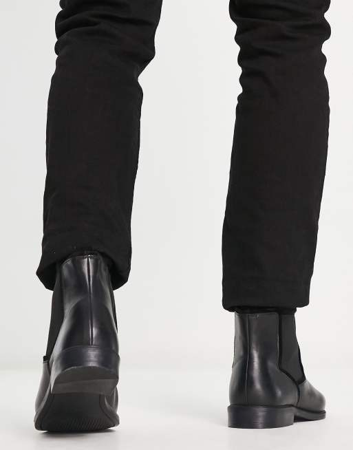 Asos black shop chelsea boots