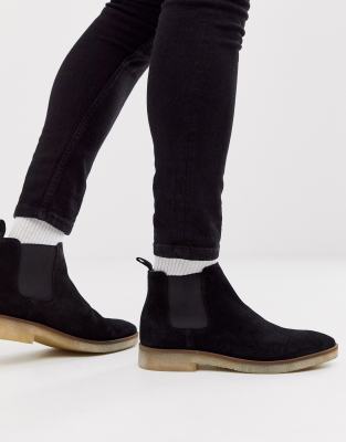 wedge sole chelsea boots