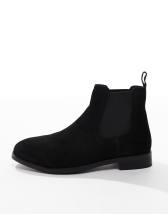 ASOS DESIGN chelsea boots in black with cuban heel | ASOS