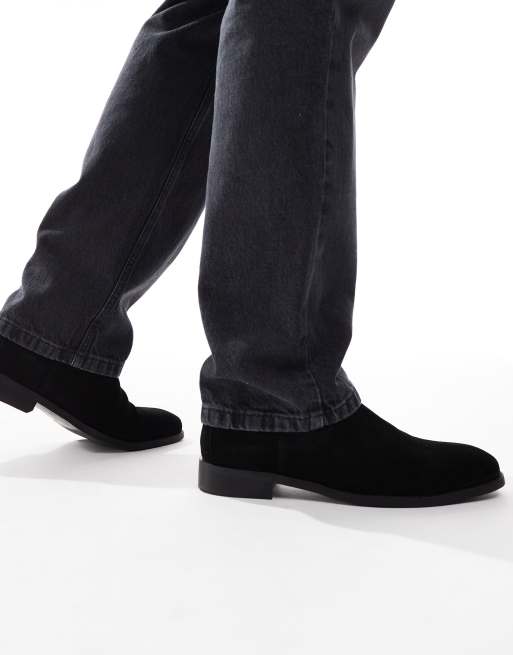 ASOS DESIGN chelsea boots in black suede, 4 of 4