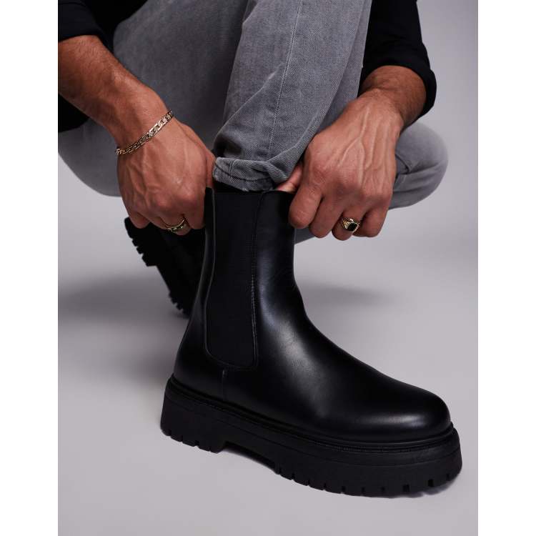 ASOS DESIGN chelsea boots in black with chunky soles | ASOS