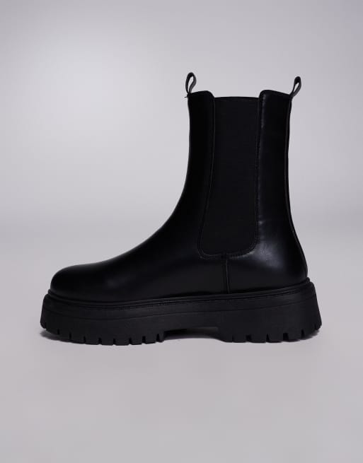 ASOS DESIGN – Chelsea-Stiefel in Schwarz mit robuster Sohle