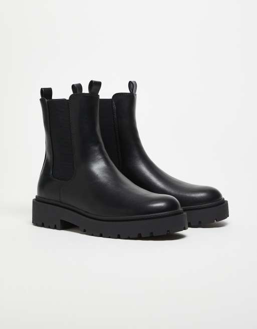 ASOS DESIGN chelsea boots in black with chunky soles