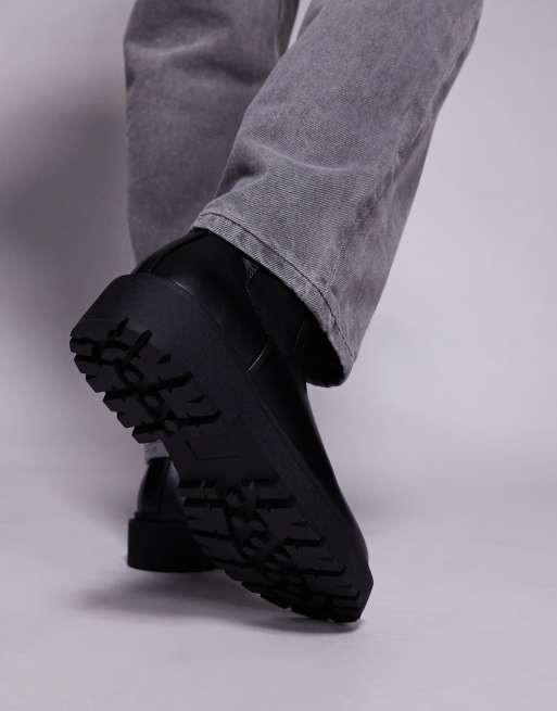 ASOS DESIGN chelsea boots in black with chunky soles