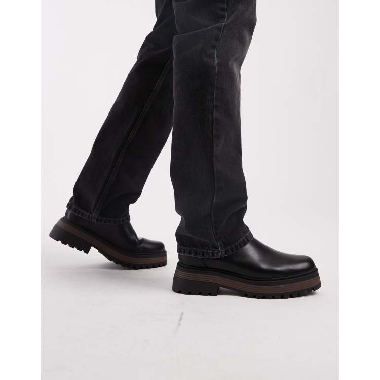 ASOS DESIGN chelsea boots in black with chunky soles | ASOS display picture 2