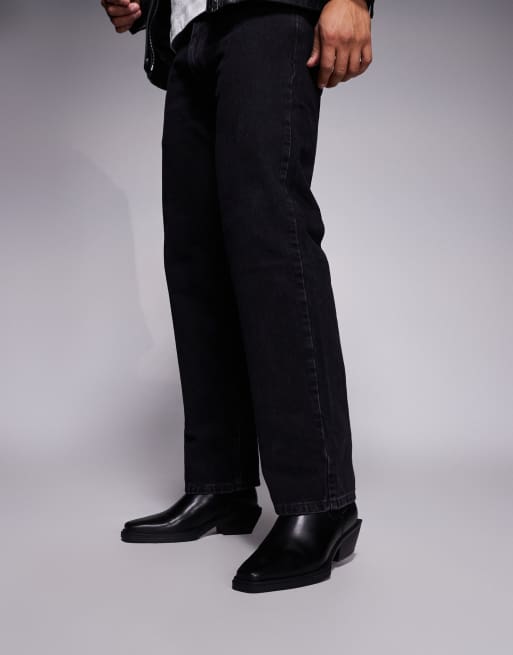 ASOS DESIGN Chelsea boots in black with Cuban heel, 3 of 4